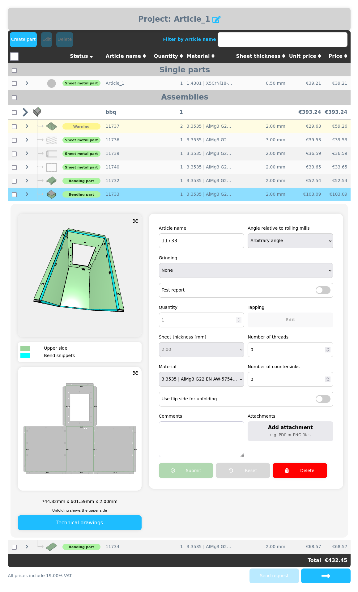 Sheet Metal Web Shop